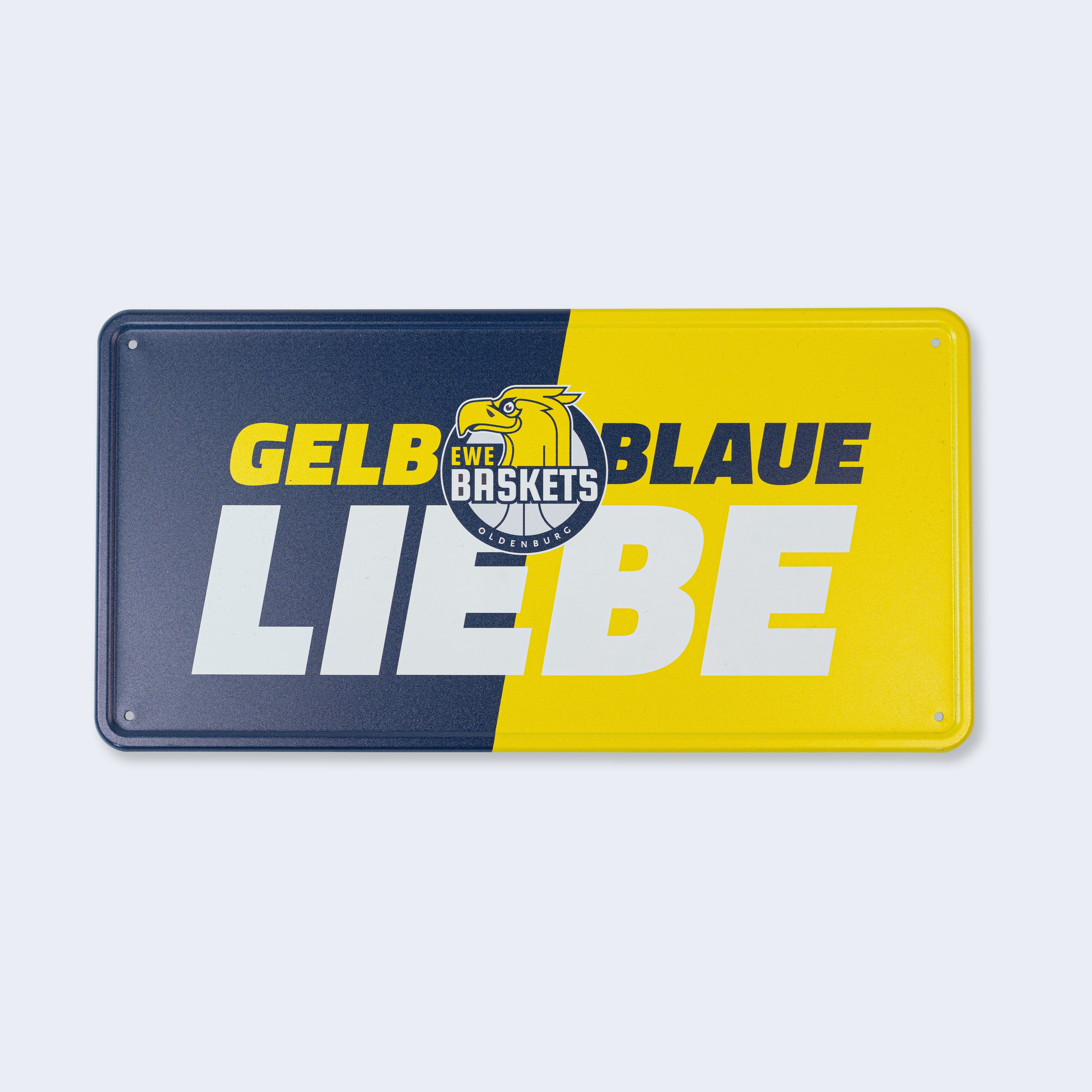 Fanschild Gelb Blaue Liebe