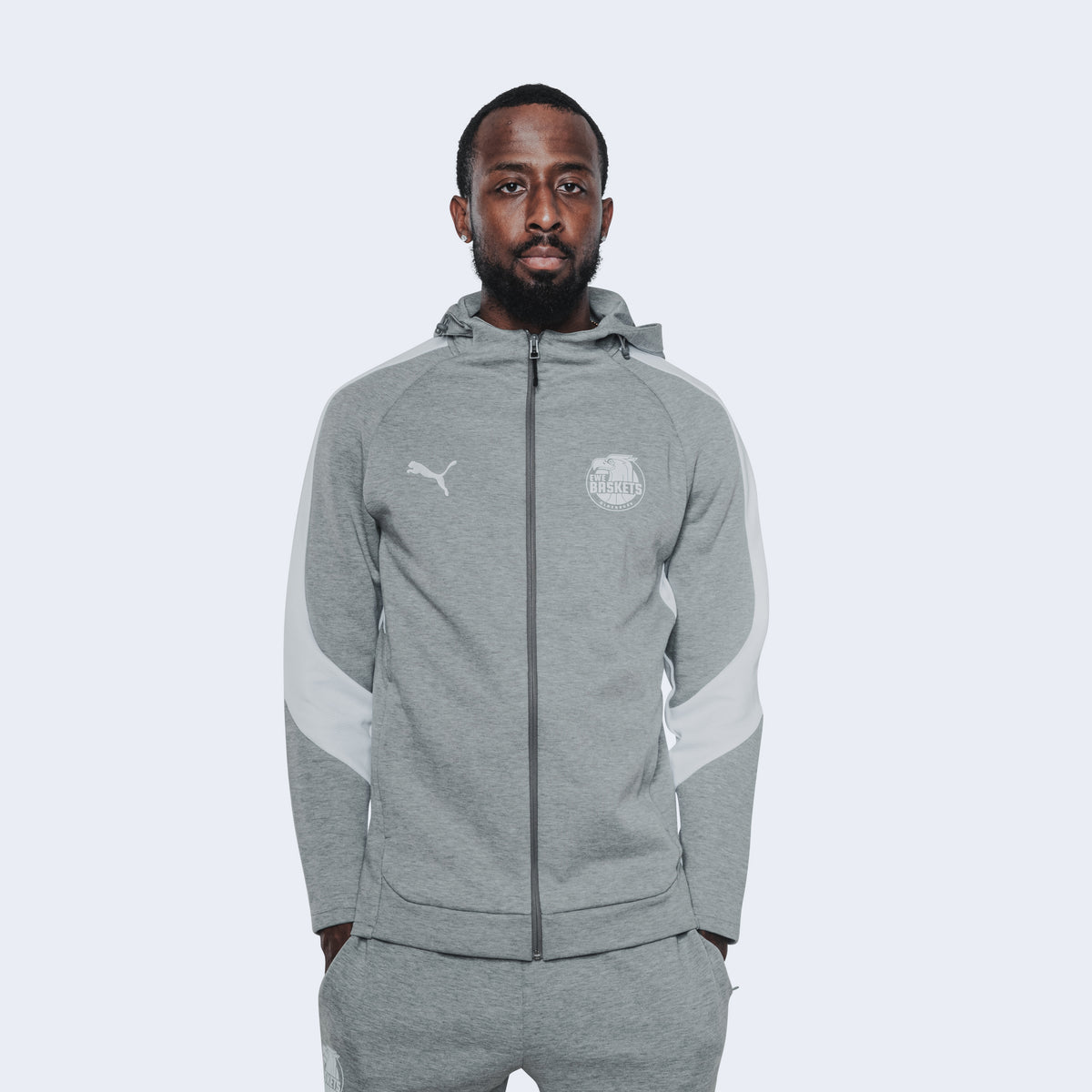Hooded Jacket Team grey