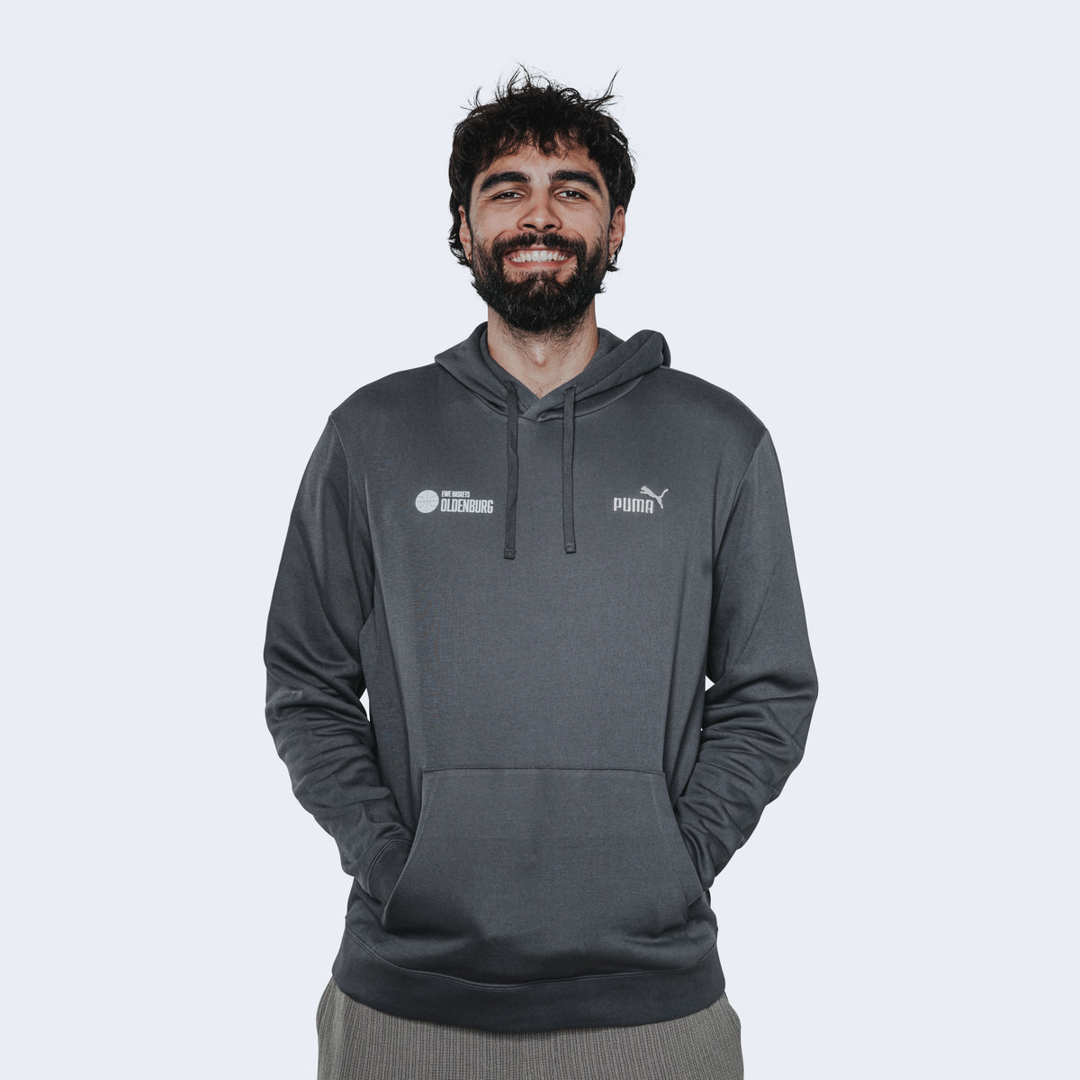 Hoodie Courtside dark grey