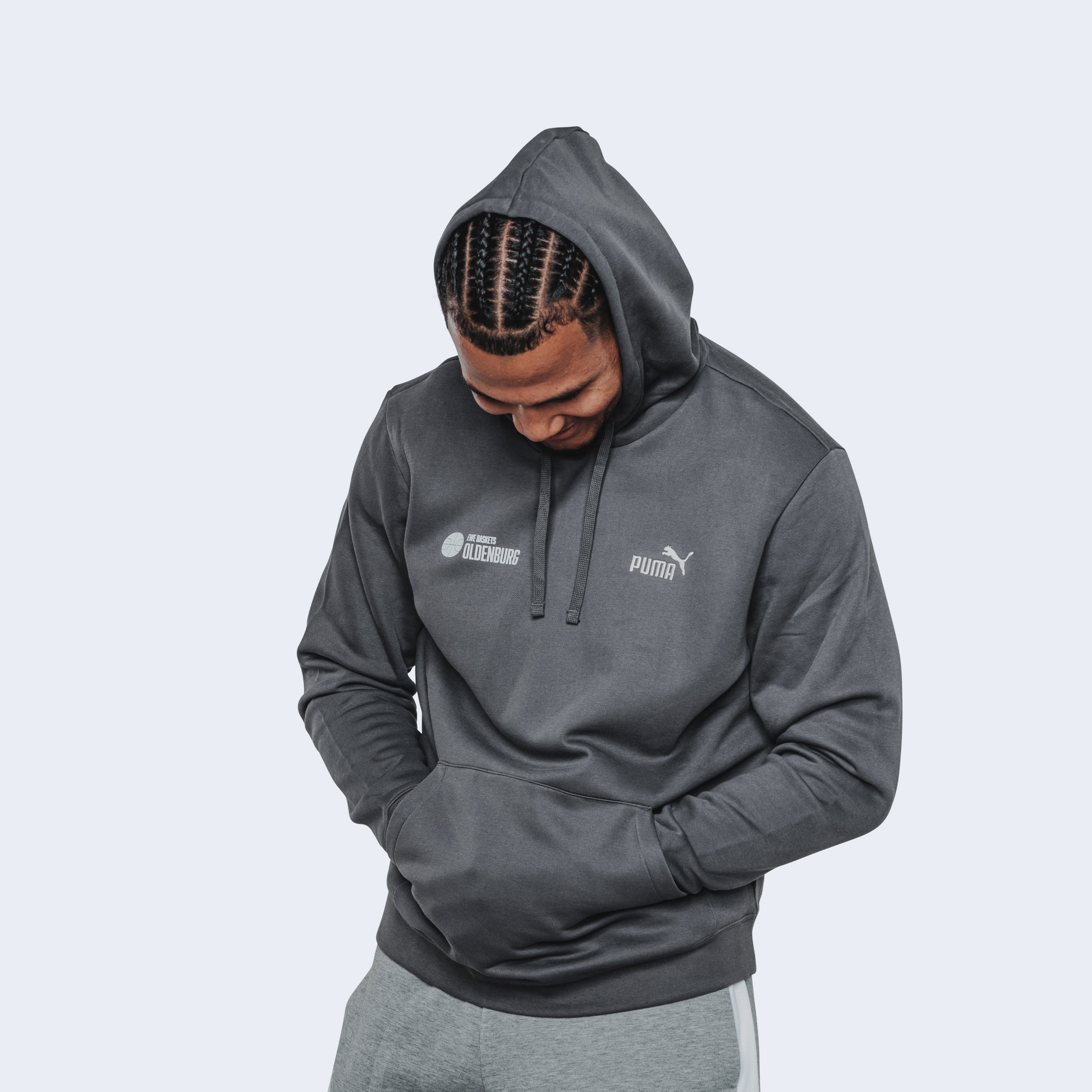 Hoodie Courtside dark grey