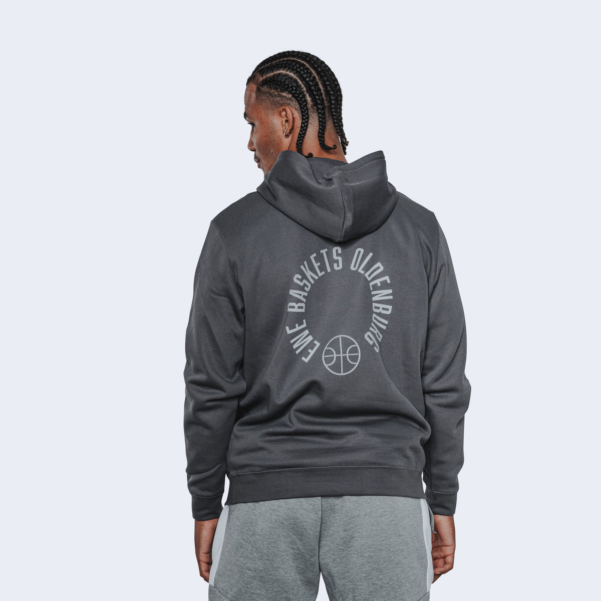 Hoodie Courtside dark grey