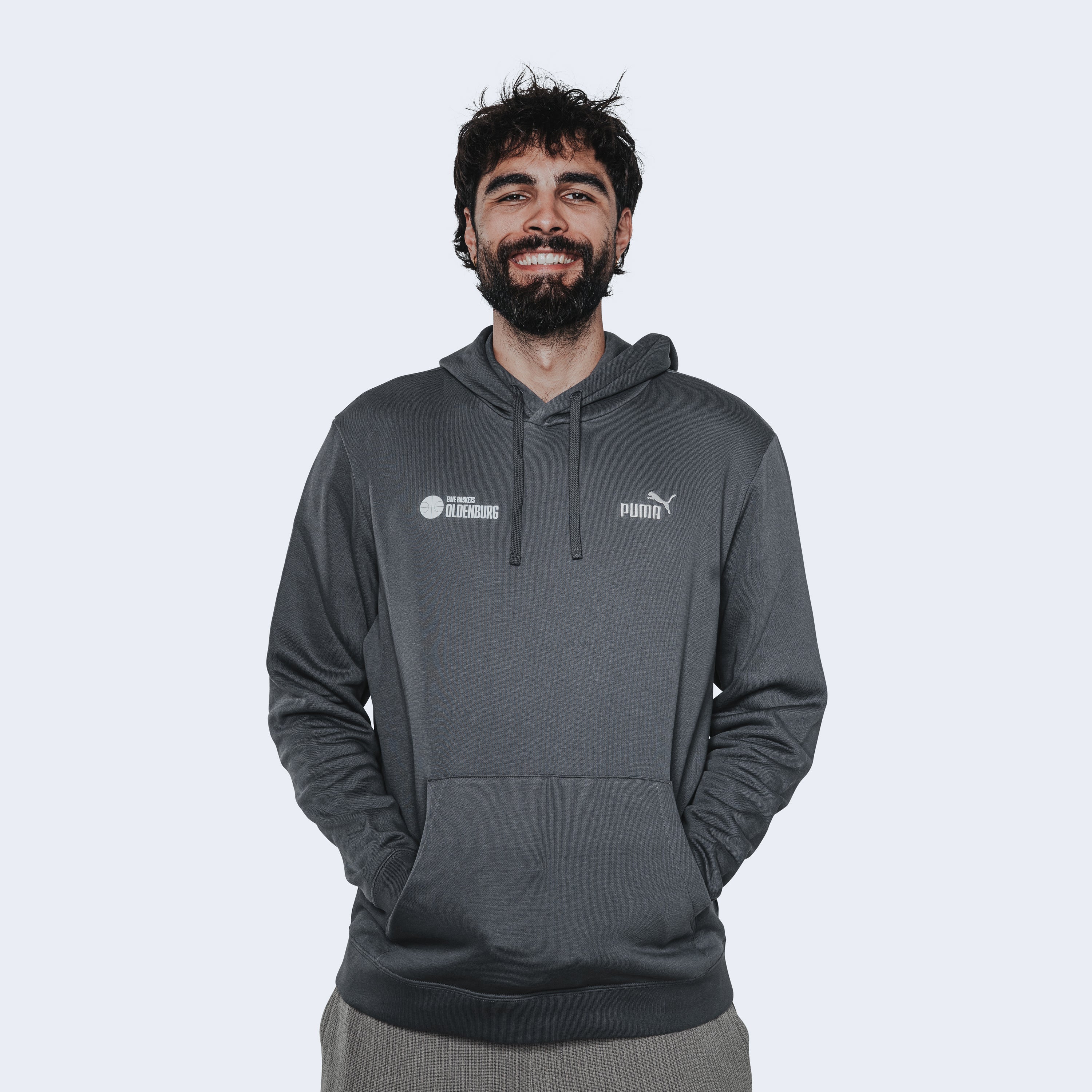 Hoodie Courtside dark grey
