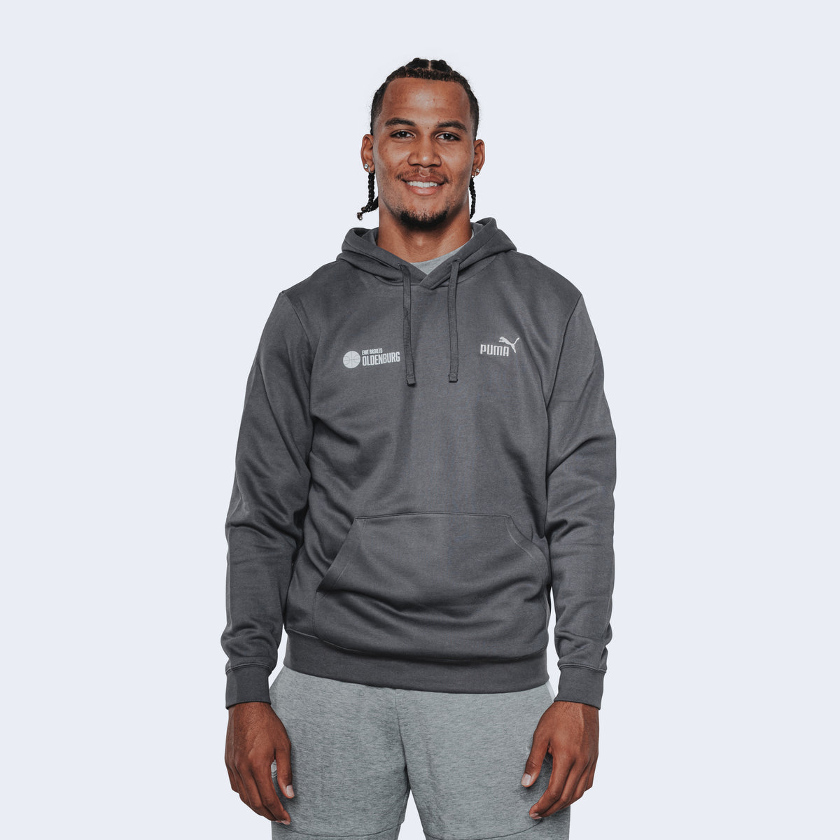 Hoodie Courtside dark grey