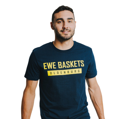 T-Shirt Herren blau EWE Baskets