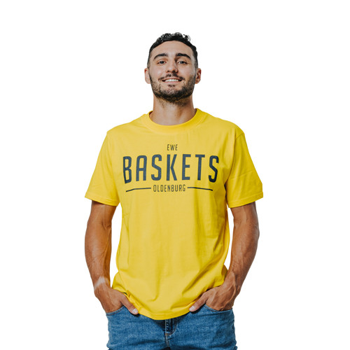 21/22 T-Shirt Herren gelb "Baskets"